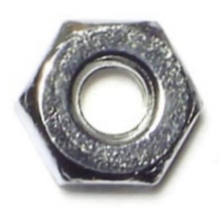 Midwest Fastener Hex Nut, #8-32, Steel, Chrome Plated, 50 PK 61522